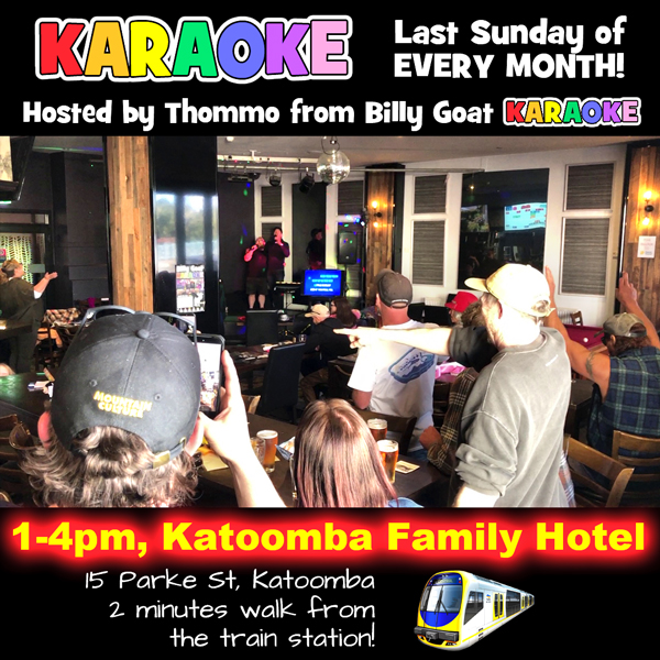 Sunday afternoon hosted karaoke at Katoomba Family Hotel, Sydney Blue Mountains